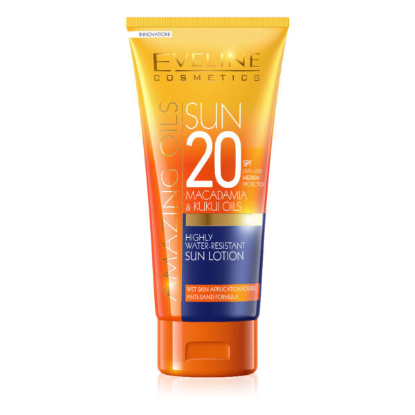 EVELINE - SOLARES Amazing Oils Highly Water Resistant Sun Lotion FPS20 200ml