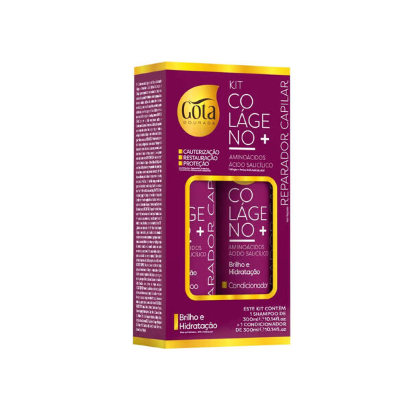 GOTA DOURADA - COLÁGENO+ Kit Shampoo + Condicionador 300ml