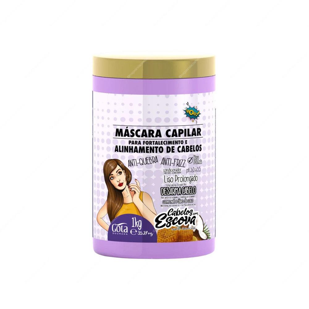 GOTA DOURADA - Escova - Liso Prolongado Máscara Fortalecimento 1kg GOTA DOURADA - Escova - Liso Prolongado Máscara Fortalecimento 1kg