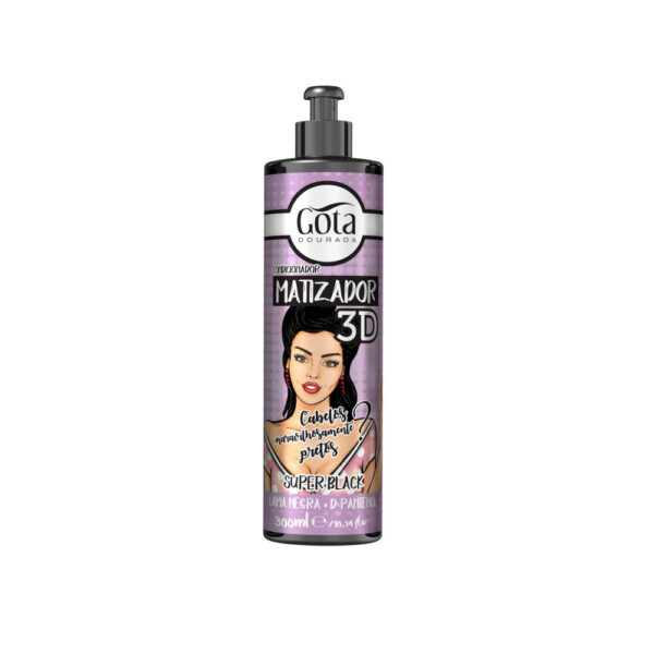 GOTA DOURADA - MATIZADOR 3D Super Black 300ml