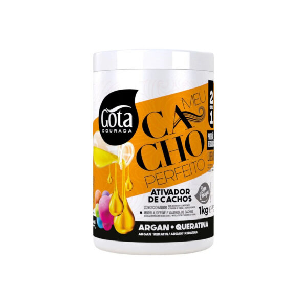 GOTA DOURADA - MEU CACHO PERFEITO Ativador De Cachos 2em1 1kg