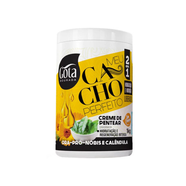 GOTA DOURADA - MEU CACHO PERFEITO Creme Pentear Ora-Pró-Nobis e Calendula 1kg