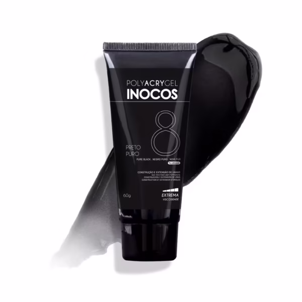 INOCOS - POLYACRYGEL BISNAGA 8 PRETO PURO 60G