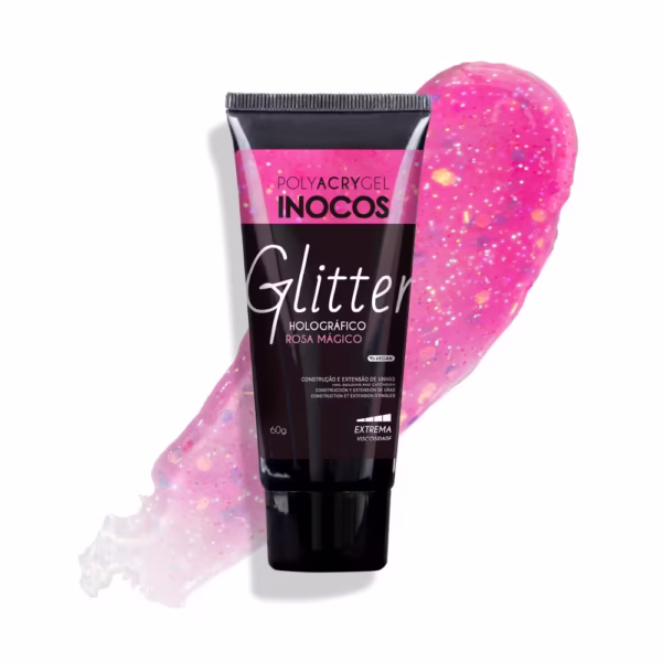 INOCOS - POLYACRYGEL BISNAGA HOLOG ROSA MÁGICO 60G