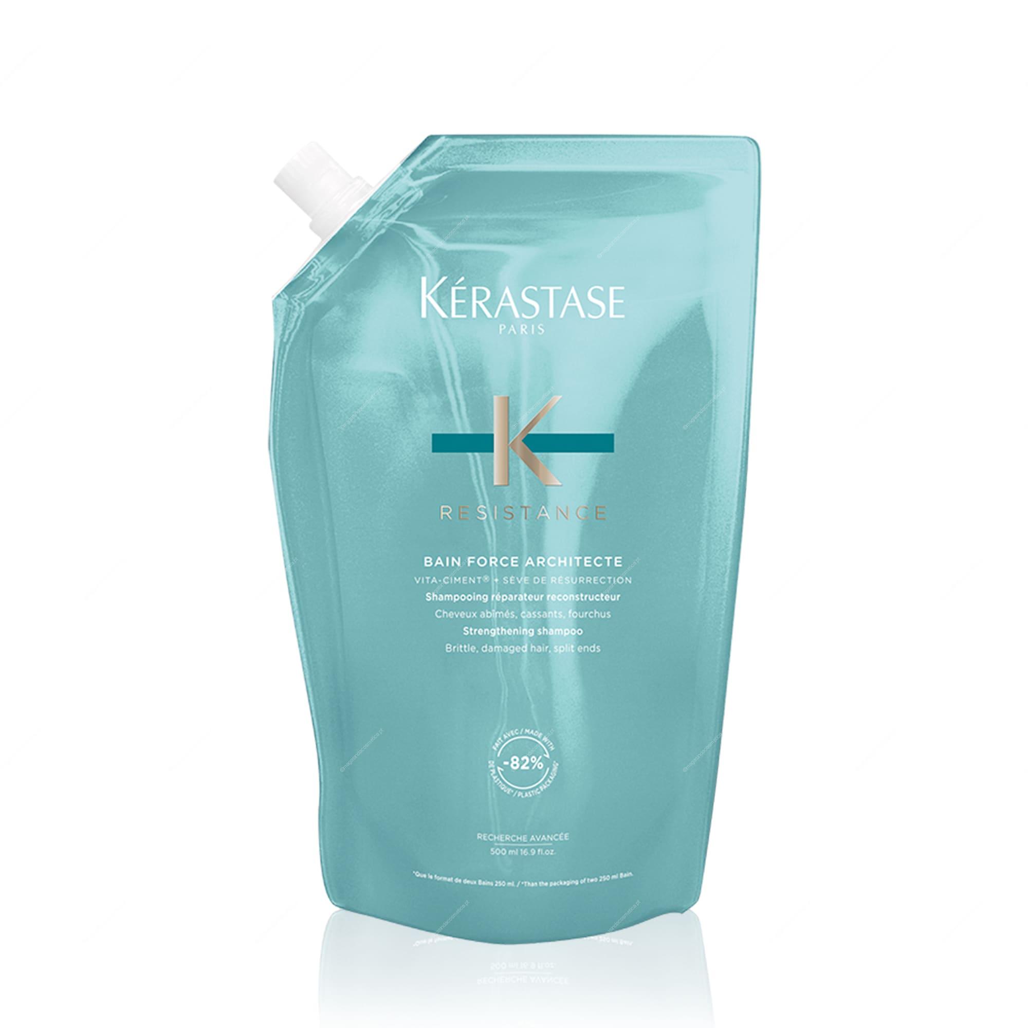 Kérastase - Recargables Shampoo Bain Force Architecte Refill Pouch 500ml Kérastase - Recargables Shampoo Bain Force Architecte Refill Pouch 500ml