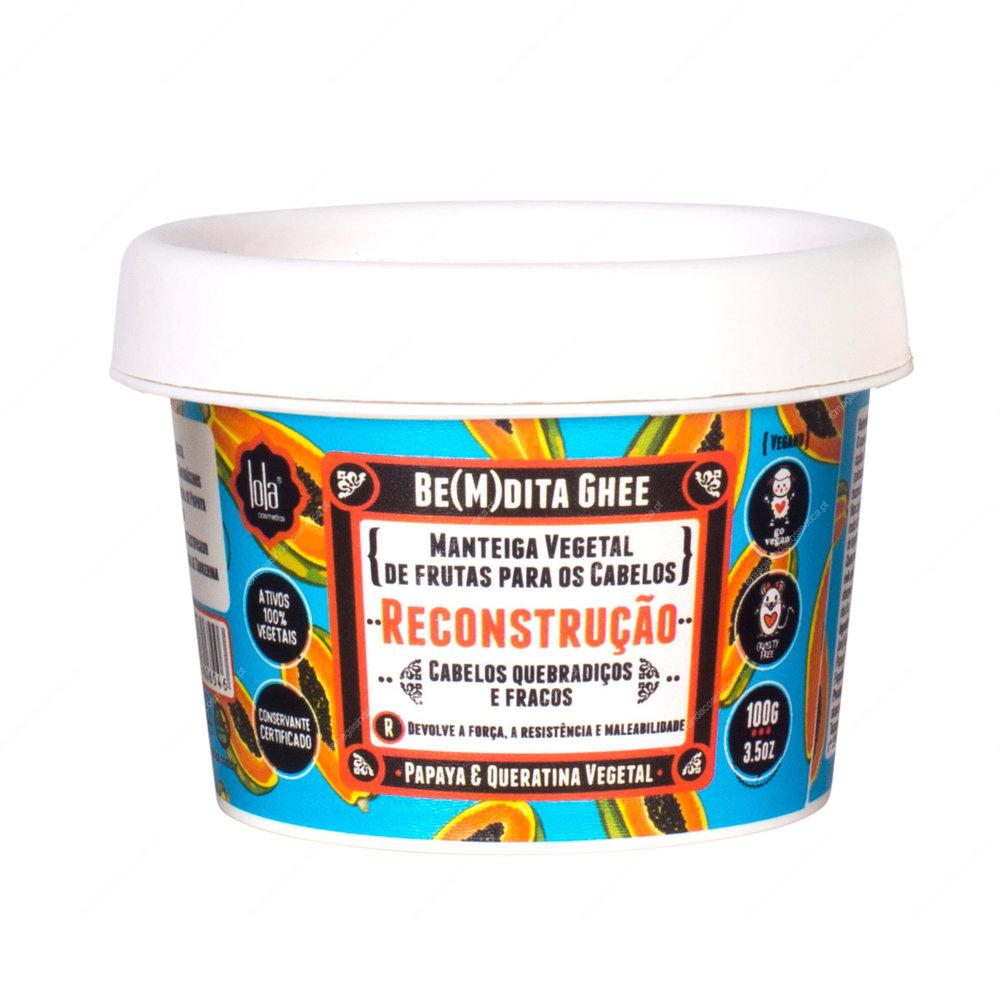 LOLA - BE(M)DITA GHEE RECONSTRUÇÃO PAPAYA E QUERATINA VEGETAL Máscara 100gr LOLA - BE(M)DITA GHEE RECONSTRUÇÃO PAPAYA E QUERATINA VEGETAL Máscara 100gr