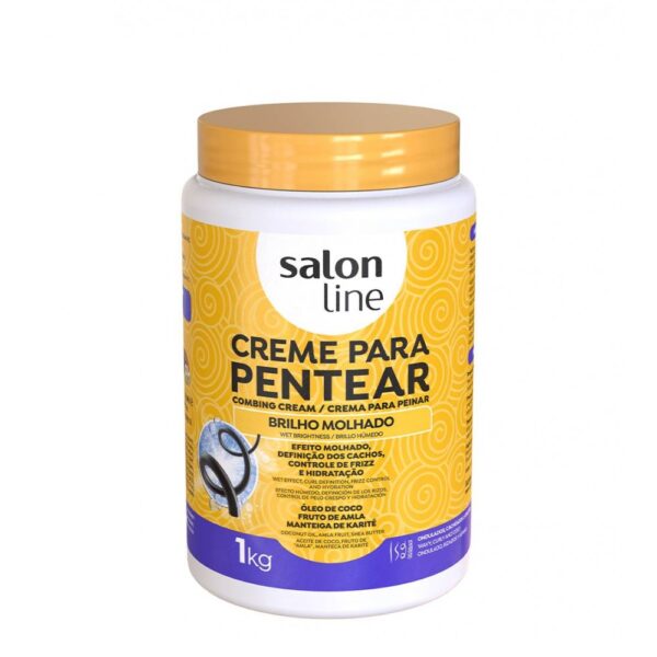 Salon Line - Creme para Pentear Brilho Molhado Creme Pentear 1kg