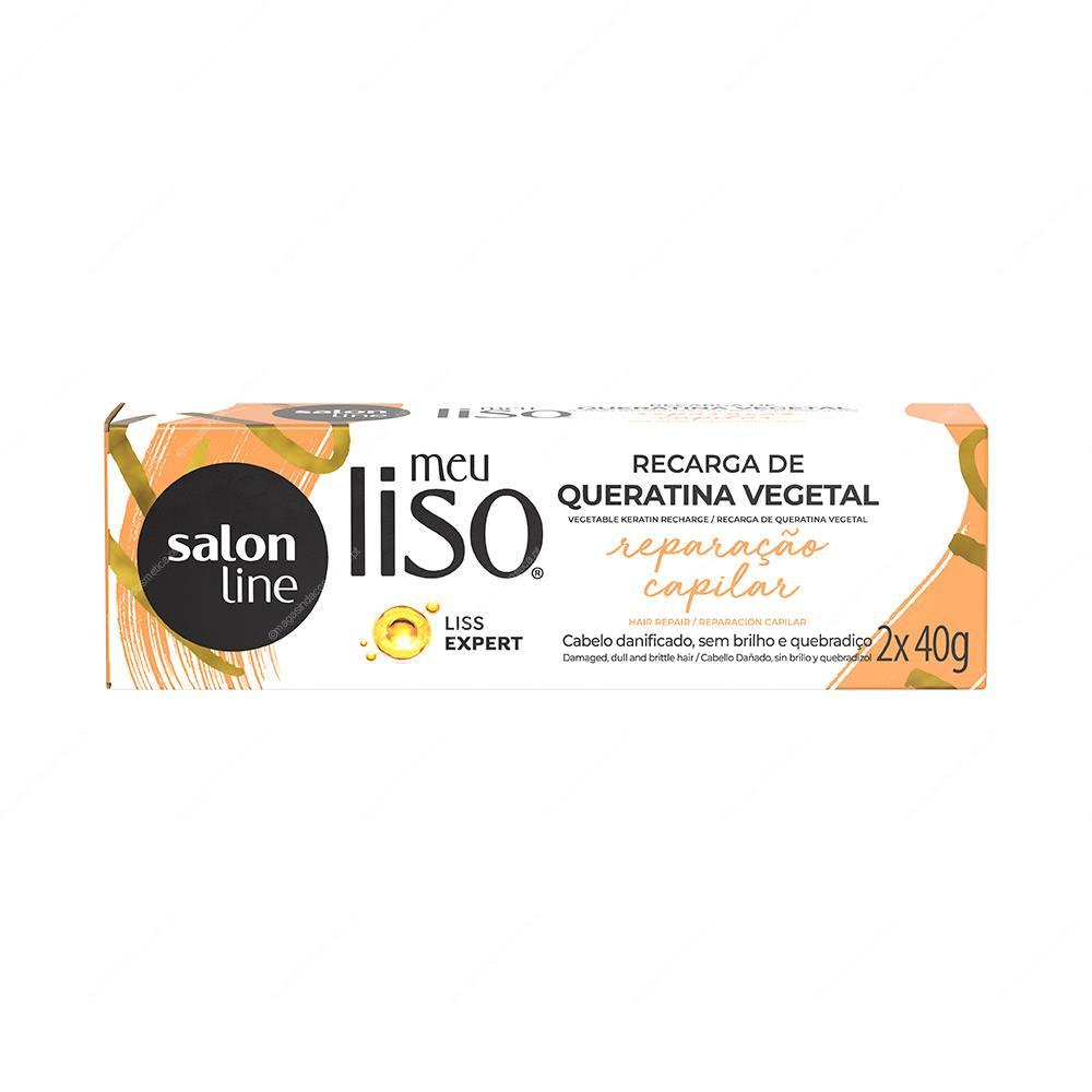 Salon Line - Meu Liso Reparação Capilar Recarga Queratina Vegetal 2x40g