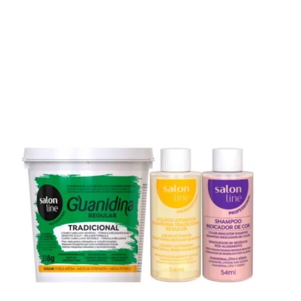 Salon Line - Professional Guanidina Tradicional Regular (A+N) KIT 218gr